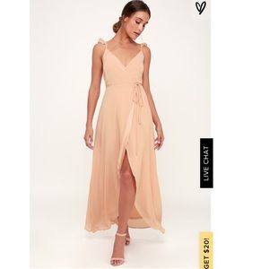 Lulus Blush Wrap Dress